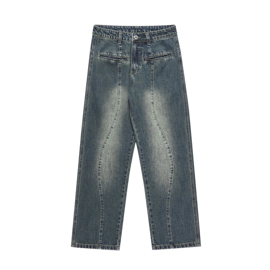 RTK (W) No. 1534 BLUE RECONSTRUCTED DENIM JEANS