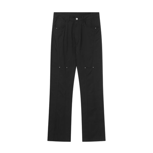 RTK (W) No. 1528 BLACK SLIM STRAIGHT POINT PANTS