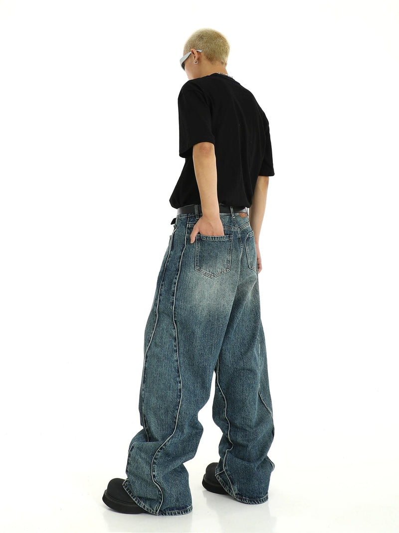 RT No. 10256 RECONSTRUCTED BAGGY DENIM JEANS