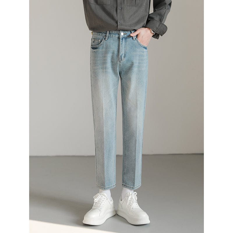 RT No. 9043 BLUE SLIM STRAIGHT DENIM JEANS