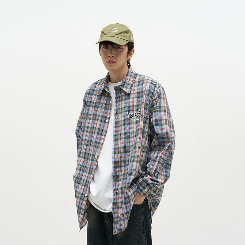 RT No. 10085 BLUE PLAID SHIRT