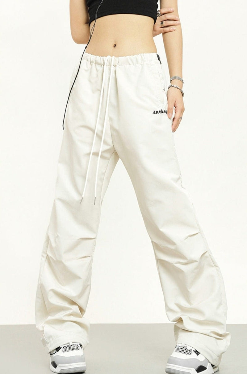 RTK (W) No. 2058 DRAWSTRING NYLON ZIPPER SPORT PANTS