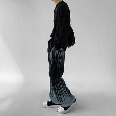 RT No. 8026 TWO TONE WIDE STRAIGHT PANTS