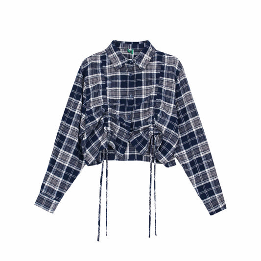 RTK (W) No. 3086 BLUE PLAID SHIRT