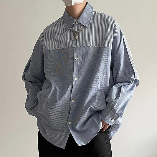 RT No. 9019 BLUE STRIPED COLLAR SHIRT