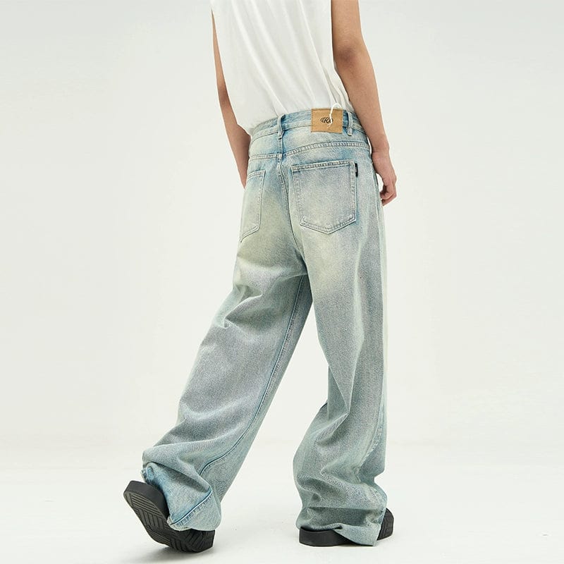 RT No. 10095 WHITE BLUE DENIM JEANS