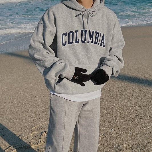 RT No. 6236 COLUMBIA LETTERED PULLOVER HOODIE