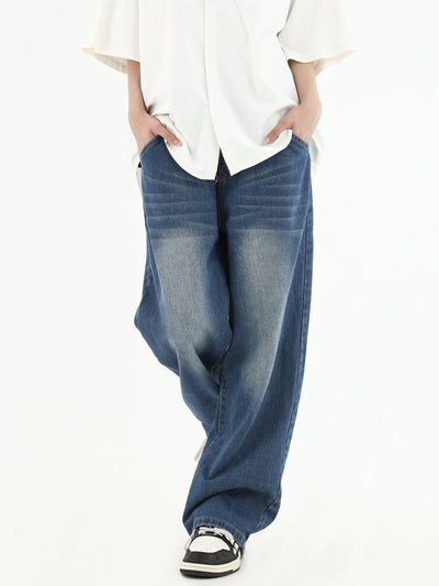 RT No. 9528 WASHED STRAIGHT DENIM JEANS