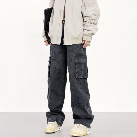 RTK (W) No. 1530 MULTI-POCKET WIDE STRAIGHT CARGO PANTS