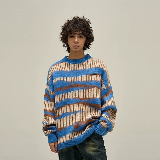 RT No. 10041 KNIT COLOR PATTERN SWEATER