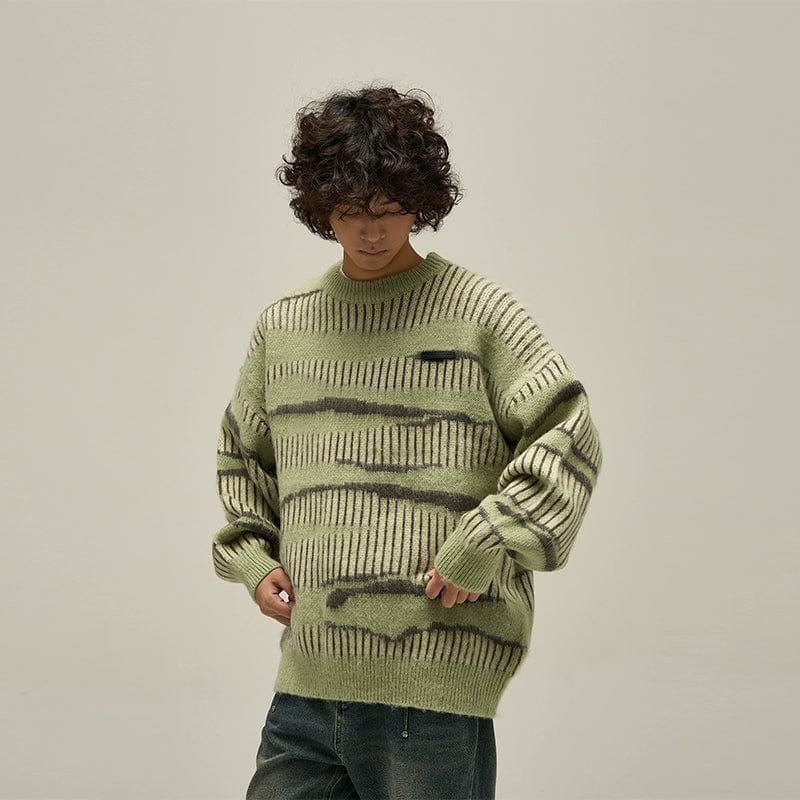 RT No. 10068 KNIT COLOR PATTERN SWEATER