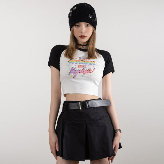 RTK (W) No. 1832 LETTERED CROP TOP