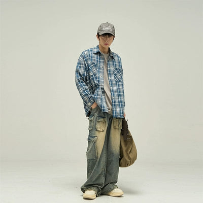 RT No. 10081 WASHED CARGO DENIM JEANS