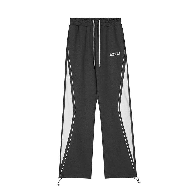 RTK (W) No. 1927 DRAWSTRING CONTRAST COLOR DRAPE SPORT SWEATPANTS