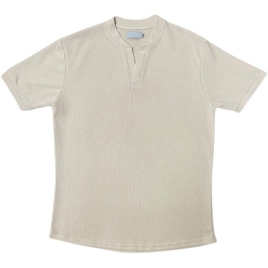 RT No. 9514 CREAM GRAY V-NECK SHORT SLEEVE