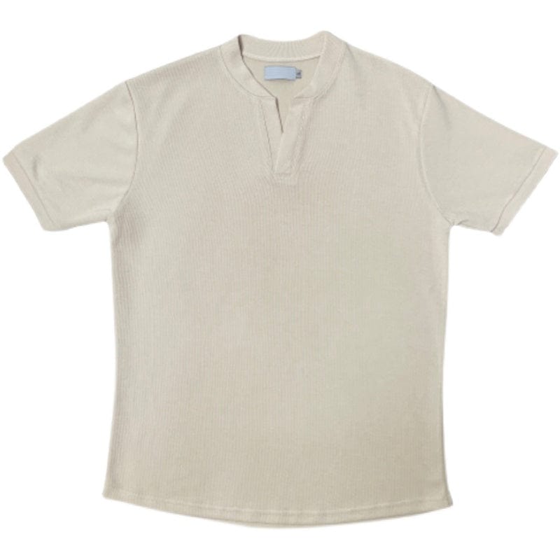 RT No. 9514 CREAM GRAY V-NECK SHORT SLEEVE