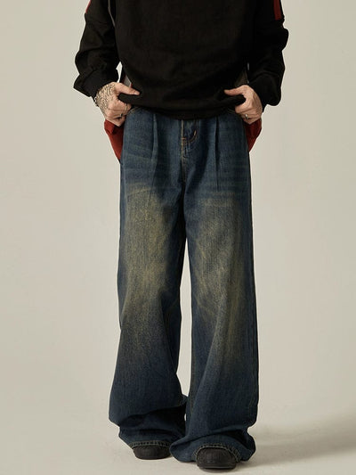 RT No. 11170 BAGGY WIDE STRAIGHT DENIM JEANS