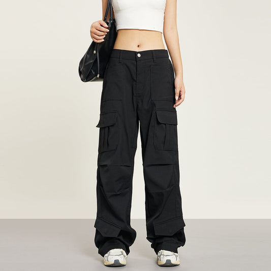 RTK (W) No. 1382 MULTI-POCKET WIDE STRAIGHT CARGO PANTS