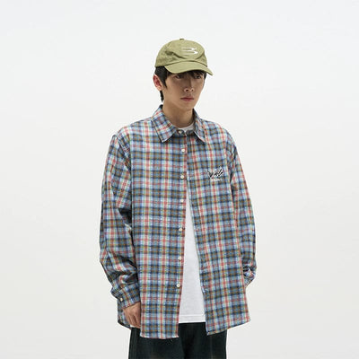 RT No. 10085 BLUE PLAID SHIRT