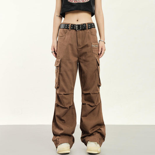 RTK (W) No. 1924 MULTI-POCKET WIDE STRAIGHT CARGO PANTS