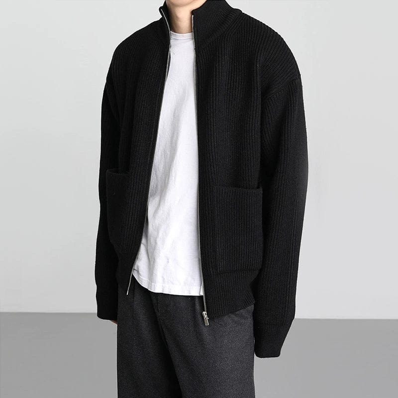 RT No. 10249 KNITTED FULL ZIP-UP SWEATER