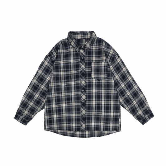 RTK (W) No. 3146 NAVY BLUE PLAID SHIRT