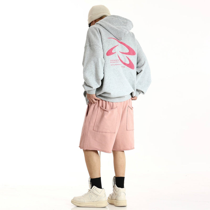 RT No. 9591 WASHED PINK DRAWSTRING SHORTS