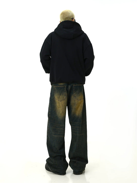 RT No. 10380 RETRO BLUE WIDE STRAIGHT DENIM JEANS
