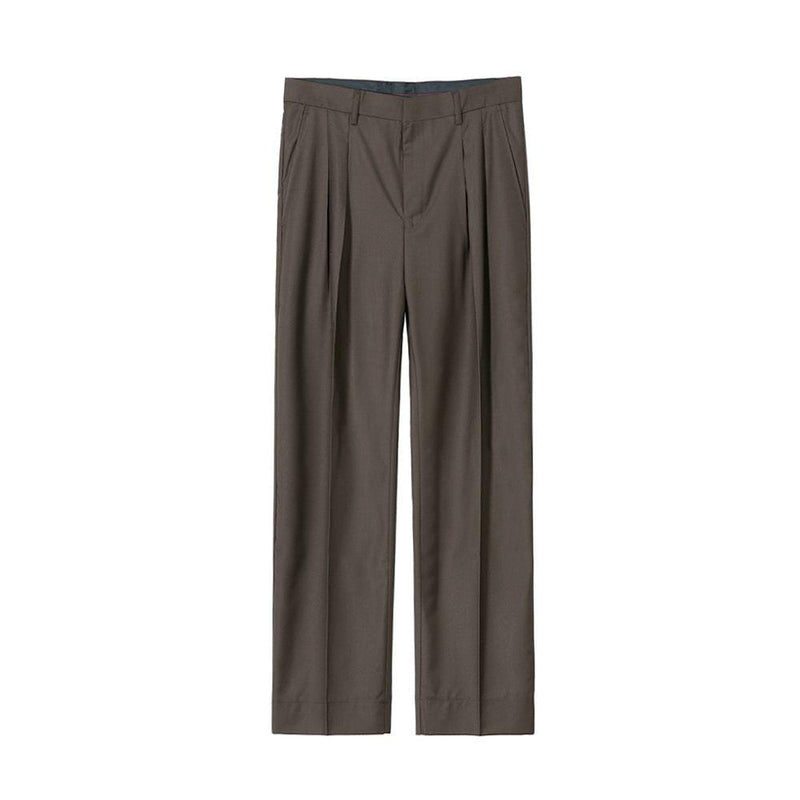 RT No. 6141 FOLDED CASUAL WIDE STRAIGHT SUIT PANTS