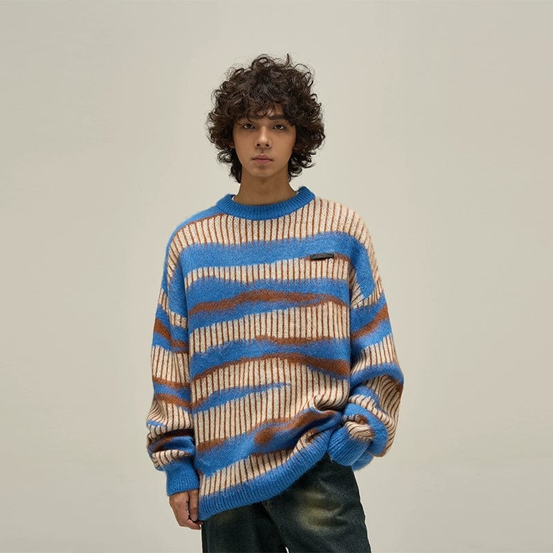 RT No. 10068 KNIT COLOR PATTERN SWEATER