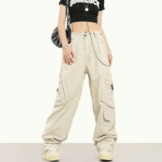 RTK (W) No. 2070 MULTI-POCKET WIDE STRAIGHT CARGO PANTS