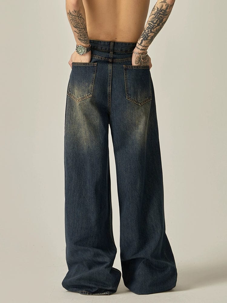 RT No. 11170 BAGGY WIDE STRAIGHT DENIM JEANS