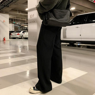 RT No. 6211 CASUAL WIDE STRAIGHT DRAPE PANTS