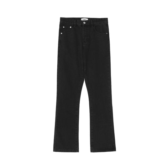 RTK (W) No. 1904 BLACK SLIM STRAIGHT DENIM JEANS