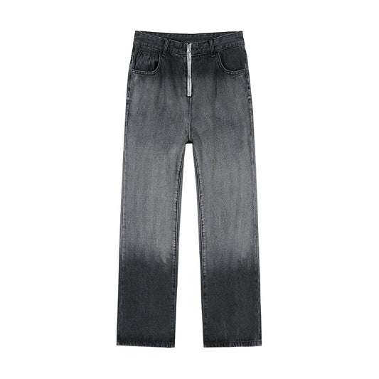 RT No. 9164 GRADIENT GRAY STRAIGHT DENIM JEANS