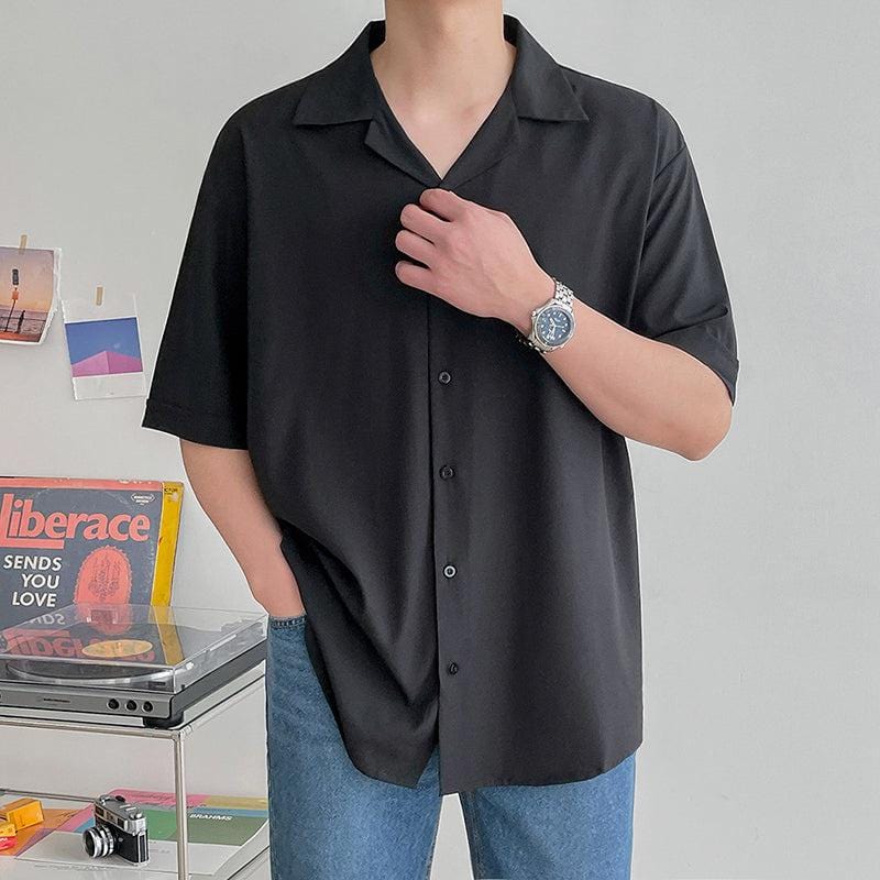 RT No. 4484 V-NECK HALF SLEEVE COLLAR SHIRT